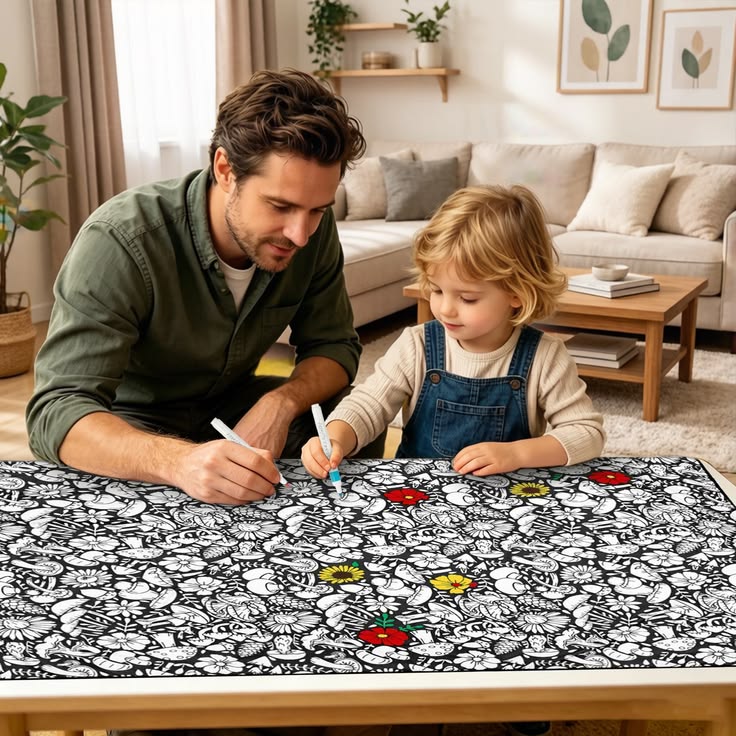 Reusable Anti-Stress Coloring Blanket